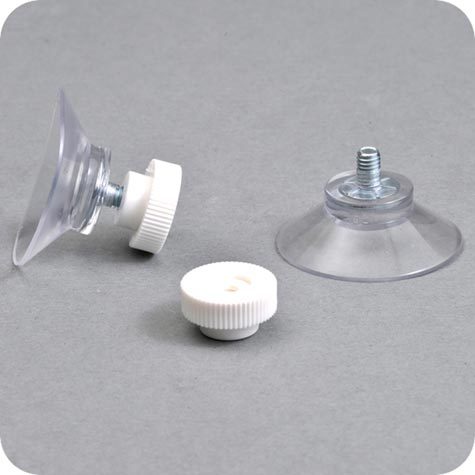 legatoria Ventosa diametro30mm, testaFilettata 4x6mm,  conTappoFilettato BIANCO, diametro 30mm, con filettatura metallica diametro 4mm e lunga 6mm.