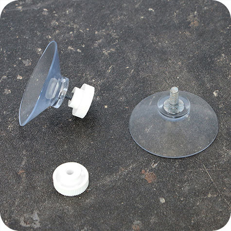 legatoria Ventosa diametro40mm, testaFilettata 4x10mm, conTappoFilettato BIANCO, diametro 40mm, con filettatura metallica diametro 4mm e lunga 10mm.