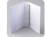 legatoria Raccoglitore a 4 anelli, 30mm BIANCO, contiene fino a 300 fogli (30mm), spessore esterno del dorso 40 mm, con tasca a tutto formato sul frontale e sul dorso per consentre una perfetta personalizzazione, in PVC morbido leg999