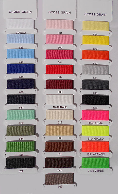 legatoria Nastro Gross Grain golden line, spessore 15mm Colore 663, tinta unita. Prodotto italiano, MADE IN ITALY.