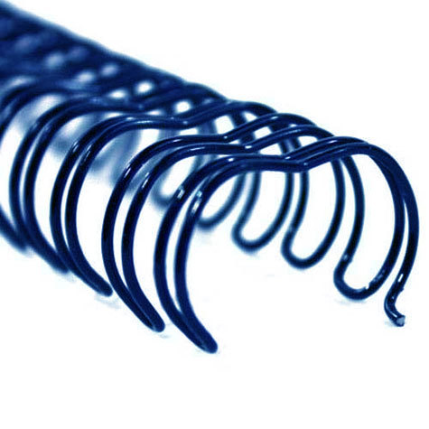 legatoria Spirali metalliche 34anelli, 14,3mm BLU passo 3:1, lunghezza 297mm, spessore 14,3mm (9-16 pollice), per rilegare fino a 120 fogli da 80 grammi.
