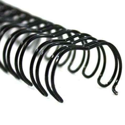 legatoria Spirali metalliche 34anelli, 11mm NERO passo 3:1, lunghezza 297mm, spessore 11,1mm (7-16 pollice), per rilegare fino a 90 fogli da 80 grammi.