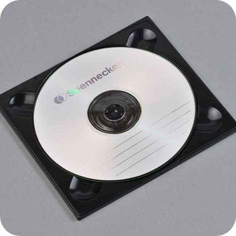 legatoria Porta CD a Vassoio NERO, 137x124x4.2 mm.
