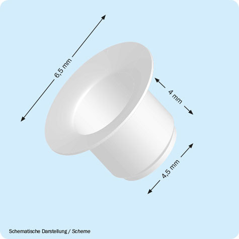 legatoria Occhiello metallico per fori diametro 4,5mm OTTONATO, testa diametro 6,5mm, altezza 4mm (n 25).