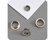 legatoria Occhiello metallico per fori diametro 8.2 mm. altezza 4 mm NICHELATO, testa diametro 11 mm (n 9E).