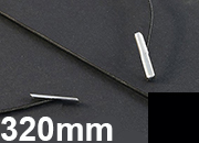 legatoria Elastico con 2 capicorda, lunghezza 320mm NERO, lunghezza 320mm (compresi i 2 capicorda), elastico a sezione tonda rivestito in tessuto, spessore 2,2mm.