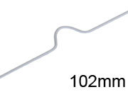 legatoria Appendino calendari, 102mm, BIANCO con mezzaluna NORMALE (alta 10mm), lunghezza 100mm, spessore 2mm leg134