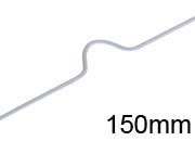 legatoria Appendino calendari, 150mm, BIANCO con mezzaluna NORMALE (alta 10mm), lunghezza 150mm, spessore 2mm leg137