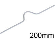 legatoria Appendino calendari, 200mm, BIANCO con mezzaluna NORMALE (alta 10mm), lunghezza 200mm, spessore 2mm.