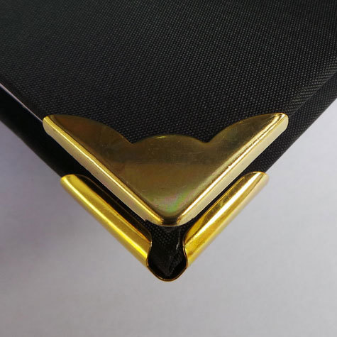 legatoria Angolino metallico oro 24 carati 22mm per lato, protegge copertine spesse fino a 4,5mm.