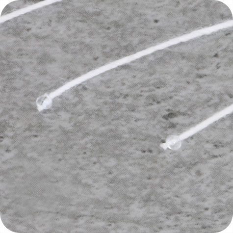 legatoria Stringhe in cotone, 80 mm BIANCO. Due perle trasparenti alle estremit del filo bianco.