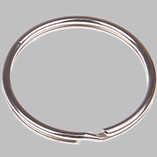 legatoria Anelli portachiavi in metallo nichelato 24mm diametro interno: 21,6mm, diametro esterno: 25,7mm, spessore filo: 1.8mm.