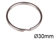 legatoria Anelli portachiavi in metallo nichelato 30mm diametro interno: 26,4mm, diametro esterno: 30mm, spessore filo: 1.8mm, 1.