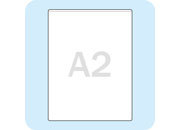 legatoria Busta con bottone protettiva per formato A2. TRASPARENTE, in PVC da 180 micron, aperta sul lato corto, formato A2 (435x610mm) leg2474