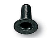 legatoria Olgo maschio di rivetto a doppia testa, altezza 5mm NICHELATO, diametro base 4.80mm, base forata LEG2504
