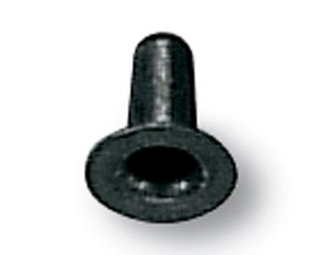 legatoria Olgo maschio di rivetto a doppia testa, altezza 5mm NICHELATO, diametro base 4.80mm, base forata.