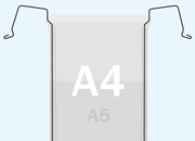 legatoria Busta con rinforzi metallici. A4 e A5. aperta sul lato corto leg2547.