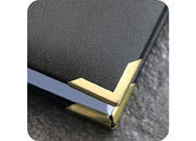 legatoria Angolino metallico oro 24 carati 22mm per lato, protegge copertine spesse fino a 3.5mm.