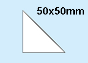 legatoria Tasca triangolare autoadesiva, 50x50mm leg27.