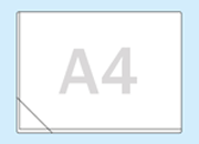 legatoria Busta autoadesiva A4 apertura L Formato A4 (210x297mm) in vinile trasparente, adesivo removibile, apertura a L (elle), in PVC rigido da 140 micron. Rapido inserimento del cartello grazie all'apertura sul lato lungo e corto. Chiusura con angolo 75x75mm*.