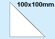 gbc Tasca triangolare adesiva in vinile trasparente  (colla acrilica trasparente) 100x100mm 3EL10011.