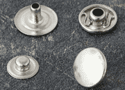 legatoria Bottoneautomaticoapressionetipo S NICHELATO, testa diametro 12.4 mm. Il bottone  composto da 4 pezzi*.