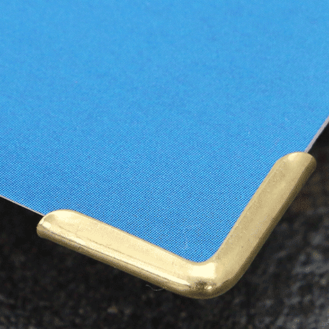 legatoria Angolino metallico ottone antico 10mm per lato, protegge copertine spesse fino a 1,7mm*.