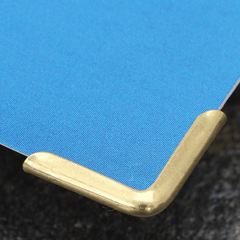 legatoria Angolino metallico ottone antico 15mm per lato, protegge copertine spesse fino a 2mm*.
