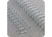 legatoria Spirali metalliche 16anelli, 22,2mm ARGENTO passo 2:1, lunghezza 210mm, spessore 22,2mm (7/8 pollice), per rilegare fino a 190 fogli da 80 grammi.