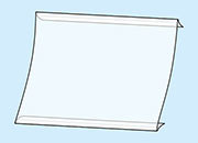legatoria Porta cartello A4, orizzontale autoadesivo SEMITRASPARENTE, con 2 STRIP ADESIVI, formato A4 (298x212mm). In PVC rigido da 400 micron antiriflesso.