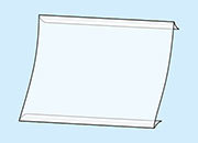 legatoria Porta cartello A6, orizzontale autoadesivo SEMITRASPARENTE, con 2 STRIP ADESIVI, formato A6 (148x105mm). In PVC rigido da 400 micron antiriflesso LEG3308