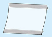 legatoria Porta cartello A6, orizzontale magnetico SEMITRASPARENTE, con 2 STRIP MAGNETICI, formato A6 (148x105mm). In PVC rigido da 400 micron antiriflesso.