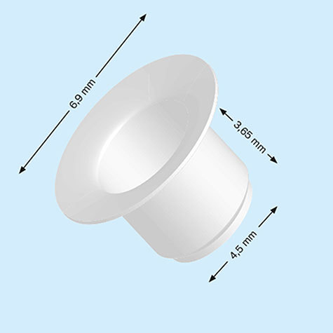 legatoria Occhiello metallico per fori diametro 4.5 mm. altezza 3.65 mm OTTONATO, testa diametro 6,9 mm (simile a 24-25) BEST PRICE.