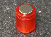legatoria Bottoni magnetici diametro10mm. ROSSOtrasparente. cilindrici LEG3570.