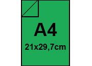 legatoria Copertine colorate A4, 450 micron VERDE. Formato A4 (210x297mm), in PVC rigido.