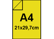 legatoria Copertine colorate A4, 450 micron GIALLO. Formato A4 (210x297mm), in PVC rigido LEG3629