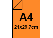 legatoria Copertine colorate A4, 450 micron ARANCIO. Formato A4 (210x297mm), in PVC rigido.