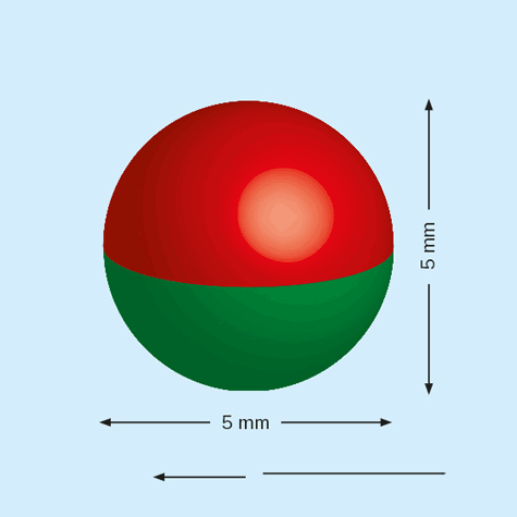 legatoria Calamita sferica, diametro 5mm, nichelata Calamita sferica, diametro 5mm con rivestimento superficiale nichelato (forza di attrazione: 300gr).