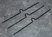 legatoria Appendino calendari, 200mm, NERO con mezzaluna EXTRA GRANDE (alta 15mm), lunghezza 200mm, spessore 2mm LEG3969