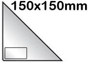legatoria Tasca triangolare autoadesiva con portabiglietti, 150x150mm LEG40.
