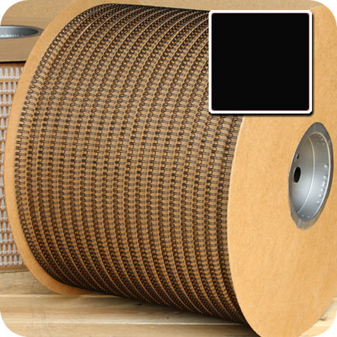 legatoria Spirali metalliche bobina 19,1mm NERO passo 2:1, spessore 19,1mm (3-4 pollice), 8.000 anelli, per rilegare fino a 160 fogli da 80 grammi.