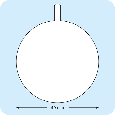 legatoria Bollini biadesivi diametro 40mm adesivo permanente da entrambi i lati, con strap per agevolare la rimozione del bollino dalla pellicola, in rotolo.