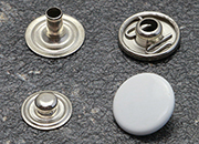 legatoria Bottoneautomaticoapressionetipo S BIANCO, testa diametro 12.4 mm. Il bottone  composto da 4 pezzi*.