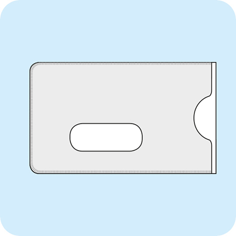 legatoria Porta carta di credito 59x88-91mm BIANCA, in PVC rigido da 400 micron, con fessura di estrazione. Rfid Protection protegge tutte le carte dotate di chip RFID e NFC .