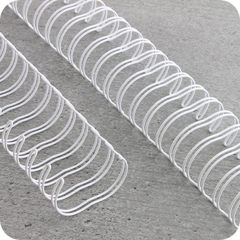 legatoria Spirali metalliche bobina15,9mm ARGENTO passo 3:1, spessore 15,9mm (5-8 pollice), 16.000 anelli, per rilegare fino a 135 fogli da 80 grammi.