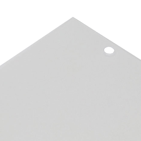 legatoria Porta cartello A3, verticale appendibile SEMITRASPARENTE, con 2 FORI PER APPENSIONE (5mm), formato A3 (298x421mm) aperto su due lati. In PVC rigido da 400 micron antiriflesso.