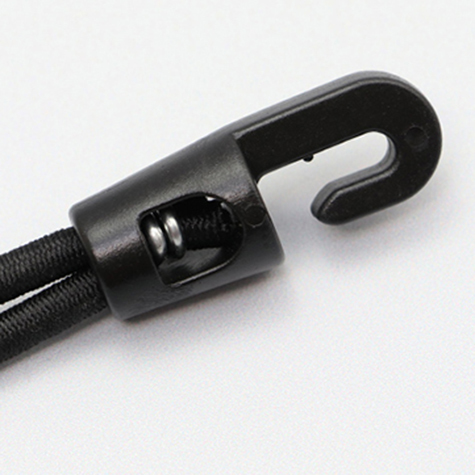 legatoria Corda elastica, gancio plastico 150mm Con cordino elastico intrecciato PE, 4mm di spessore, nero.