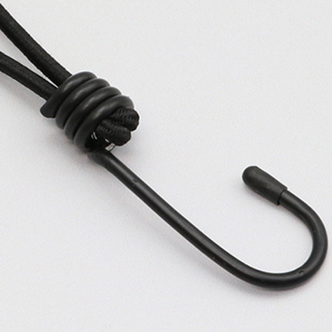legatoria Corda elastica, gancio metallico 250mm Con cordino elastico intrecciato PE, 4mm di spessore, nero.