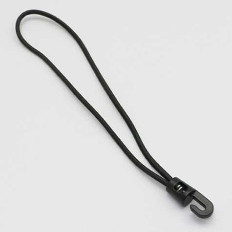 legatoria Corda elastica, gancio plastico 250mm Con cordino elastico intrecciato PE, 4mm di spessore, nero.