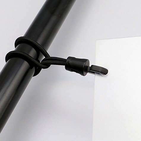 legatoria Corda elastica, gancio plastico 350mm Con cordino elastico intrecciato PE, 4mm di spessore, nero.